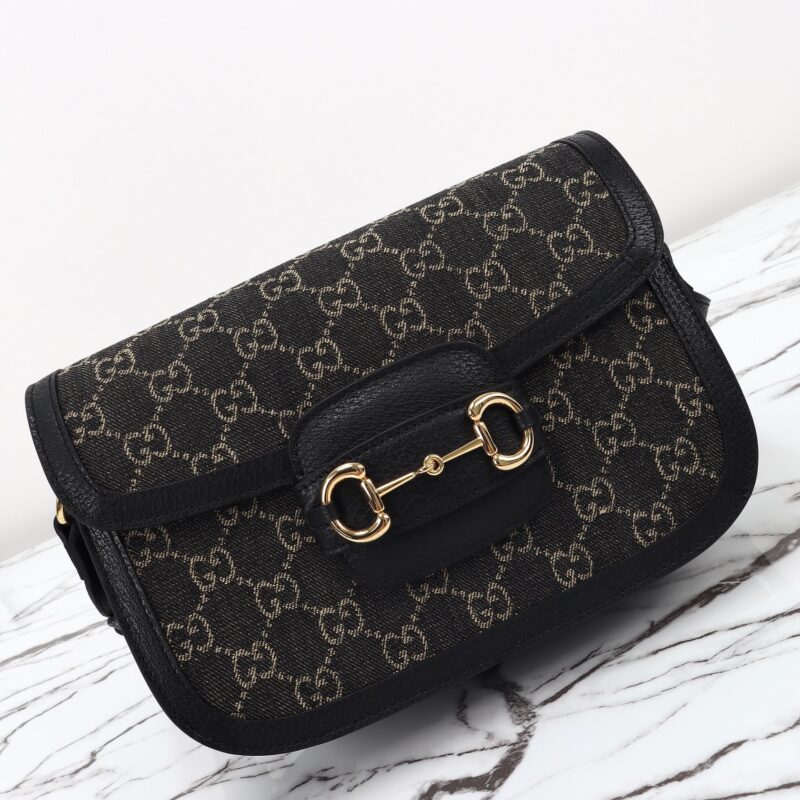 Replica Gucci G 1955 Horsebit Black Denim 8 Replica Gucci G 1955 Horsebit Black Denim - ultra-realistic fake designer tote