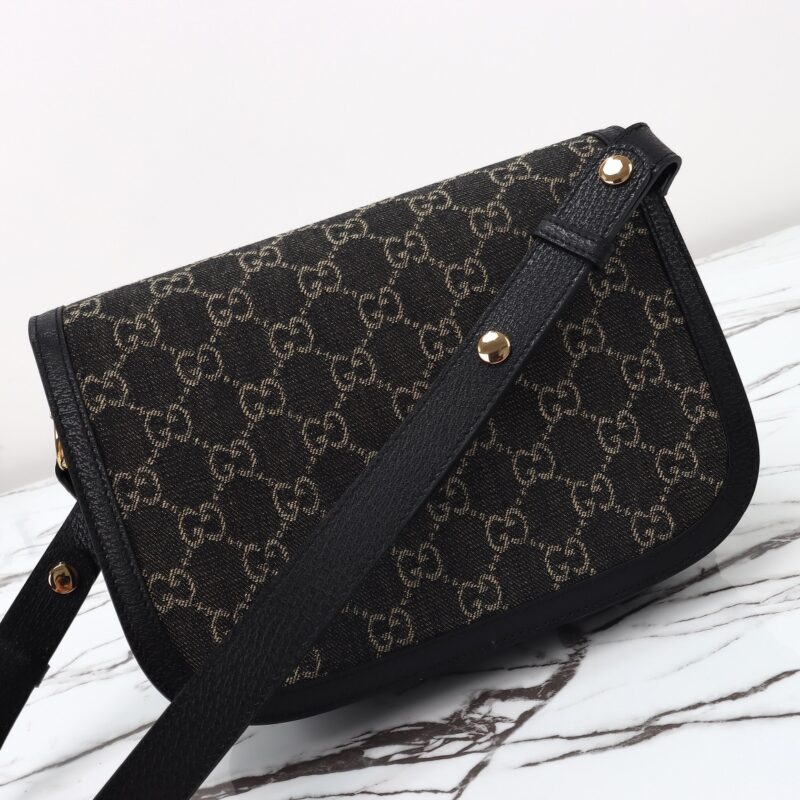 Replica Gucci G 1955 Horsebit Black Denim 10 Replica Gucci G 1955 Horsebit Black Denim - best quality luxury bag dupe