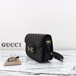Replica Gucci G 1955 Horsebit Black Denim 7 Replica Gucci G 1955 Horsebit Black Denim - premium-grade designer purse dupe