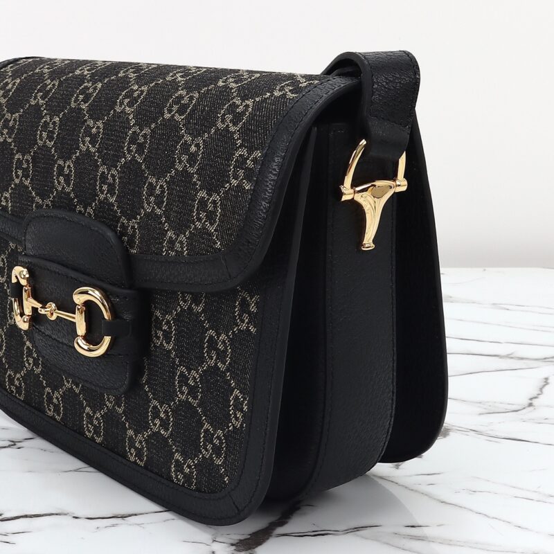 Replica Gucci G 1955 Horsebit Black Denim 6 Replica Gucci G 1955 Horsebit Black Denim - high-end fake designer purse