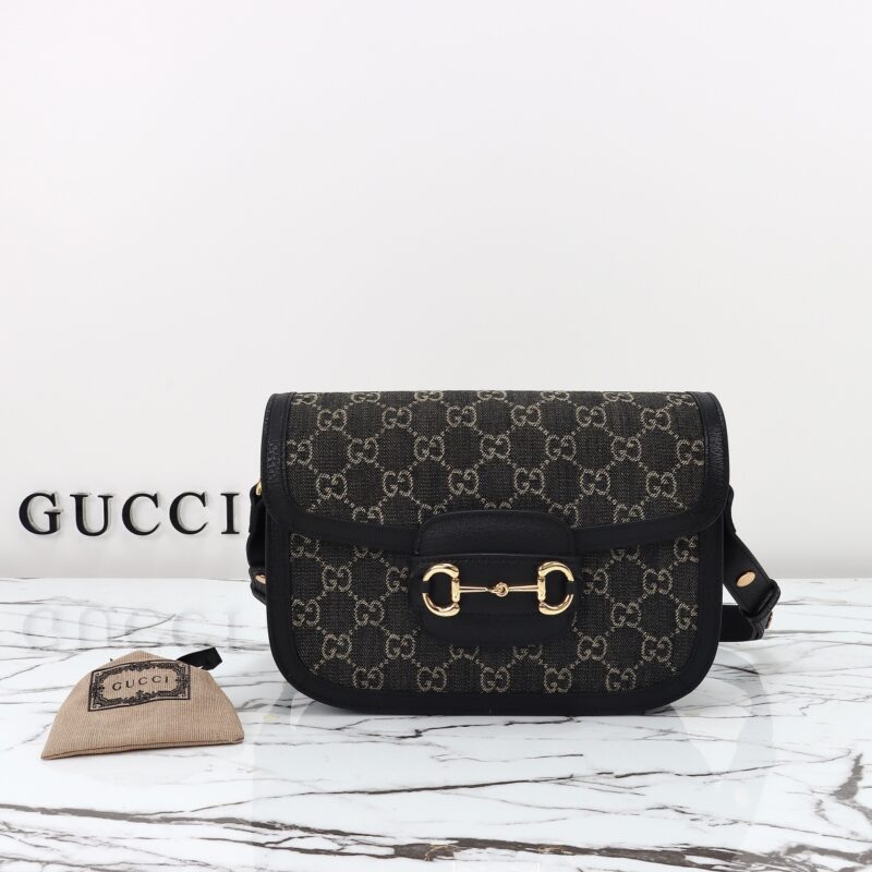 Replica Gucci G 1955 Horsebit Black Denim 5 Replica Gucci G 1955 Horsebit Black Denim - high-quality designer bag clone