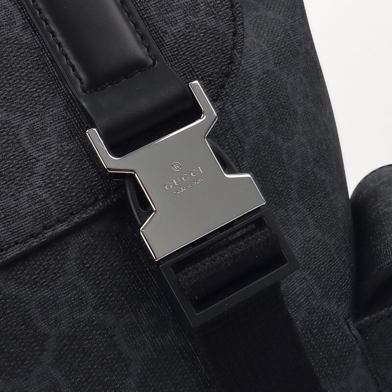 Replica Gucci GG Supreme Backpack Black 3 Replica Gucci GG Supreme Backpack Black - premium-grade designer purse dupe