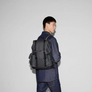 Replica Gucci GG Supreme Backpack Black 7 Replica Gucci GG Supreme Backpack Black - best quality luxury bag dupe