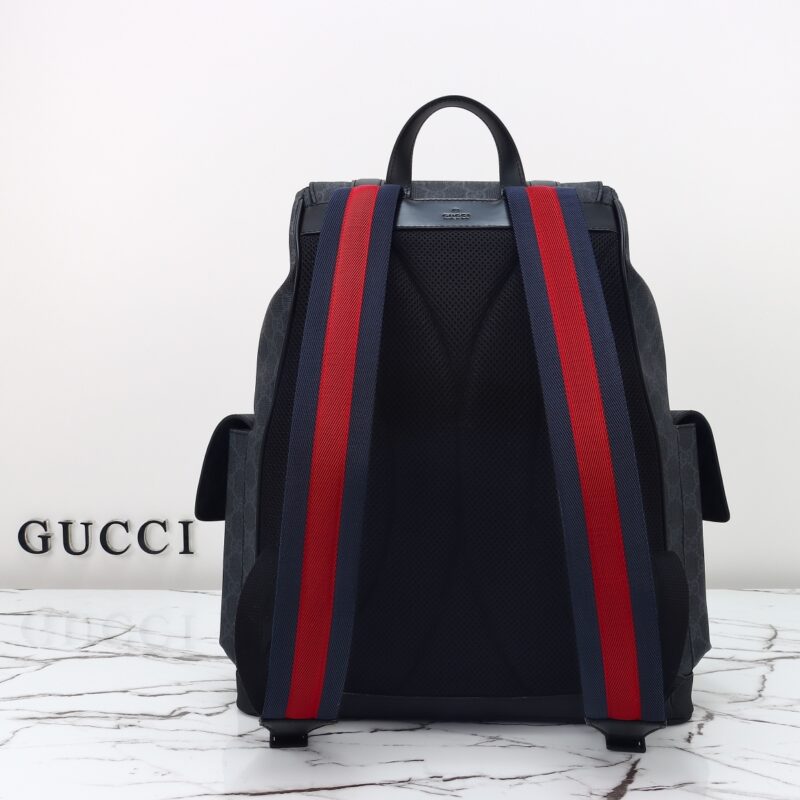 Replica Gucci GG Supreme Backpack Black 12 Replica Gucci GG Supreme Backpack Black - near-authentic luxury replica handbag