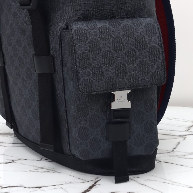 Replica Gucci GG Supreme Backpack Black 14 Replica Gucci GG Supreme Backpack Black - high-end fake designer purse