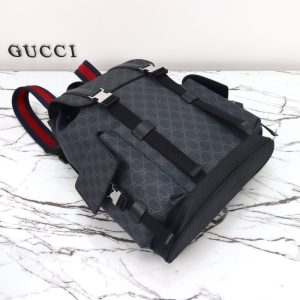 Replica Gucci GG Supreme Backpack Black 16 Replica Gucci GG Supreme Backpack Black - top-rated replica designer bag
