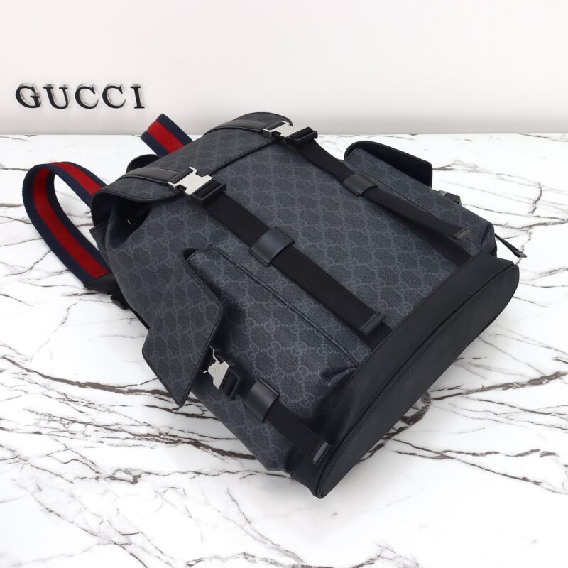 Replica Gucci GG Supreme Backpack Black 16 Replica Gucci GG Supreme Backpack Black - top-rated replica designer bag
