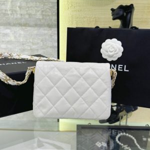 Replica CHANEL 19 Mini Flap White Bag 3 Replica CHANEL 19 Mini Flap White Bag - near-authentic luxury replica handbag