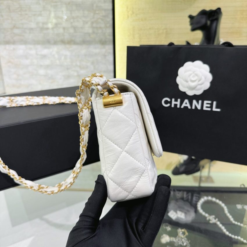 Replica CHANEL 19 Mini Flap White Bag 4 Replica CHANEL 19 Mini Flap White Bag - high-quality designer bag clone