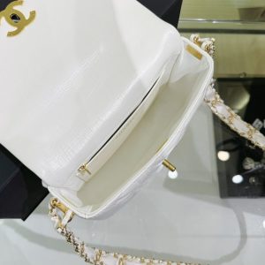 Replica CHANEL 19 Mini Flap White Bag 7 Replica CHANEL 19 Mini Flap White Bag - premium-grade designer purse dupe