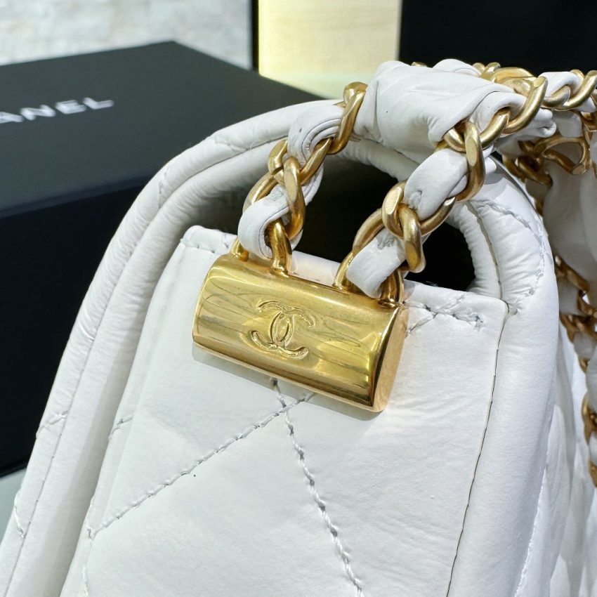 Replica CHANEL 19 Mini Flap White Bag 11 Replica CHANEL 19 Mini Flap White Bag - premium 1:1 fake handbag model