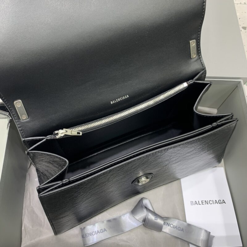 Replica Balenciaga Crush Large Black Silver 2 Replica Balenciaga Crush Large Black Silver - ultra-realistic fake designer tote