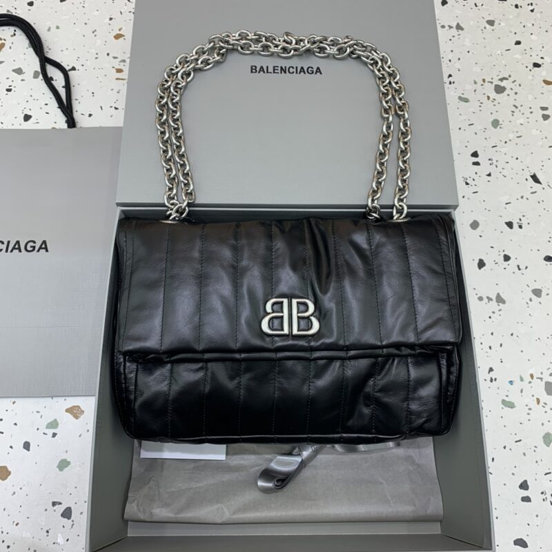 Replica Balenciaga Monaco Black Silver 3 Replica Balenciaga Monaco Black Silver - near-authentic luxury replica handbag