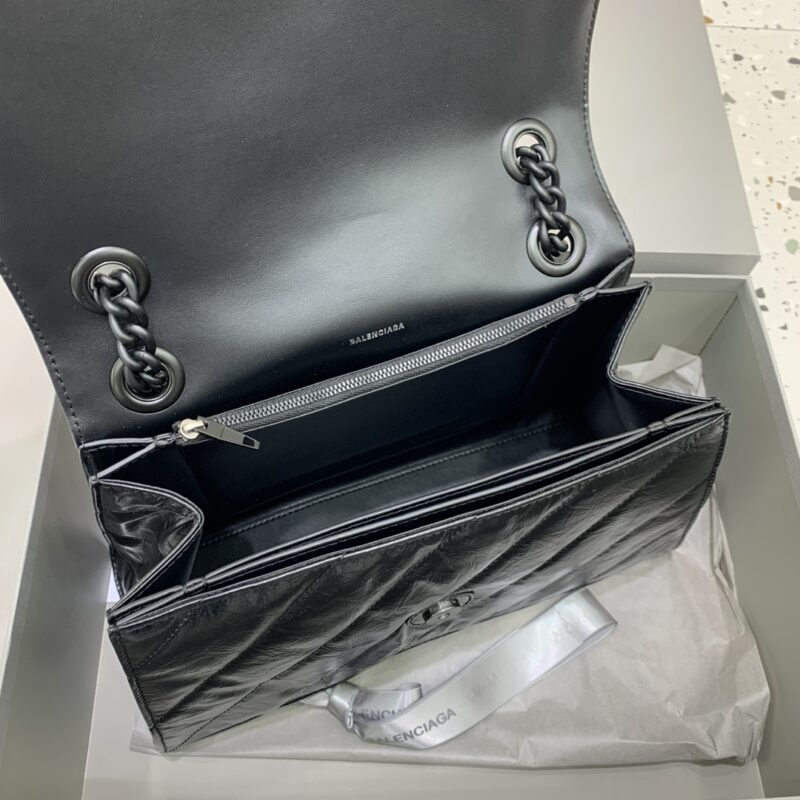 Replica Balenciaga Crush Large Full Black - premium-grade designer purse dupe