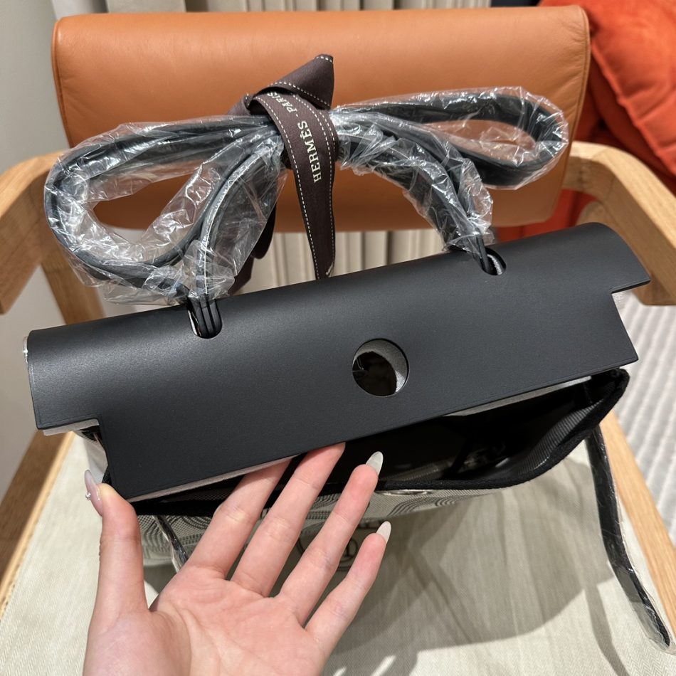 Replica Hermes Herbag 31cm Circuit Black 6 Replica Hermes Herbag 31cm Circuit Black - premium 1:1 fake handbag model