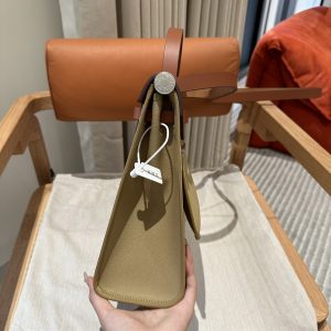 Replica Hermes Herbag 31cm Brown Canvas 3 Replica Hermes Herbag 31cm Brown Canvas - realistic designer-inspired fake bag