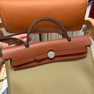 Replica Hermes Herbag 31cm Brown Canvas 8 Replica Hermes Herbag 31cm Brown Canvas - elite superclone designer purse