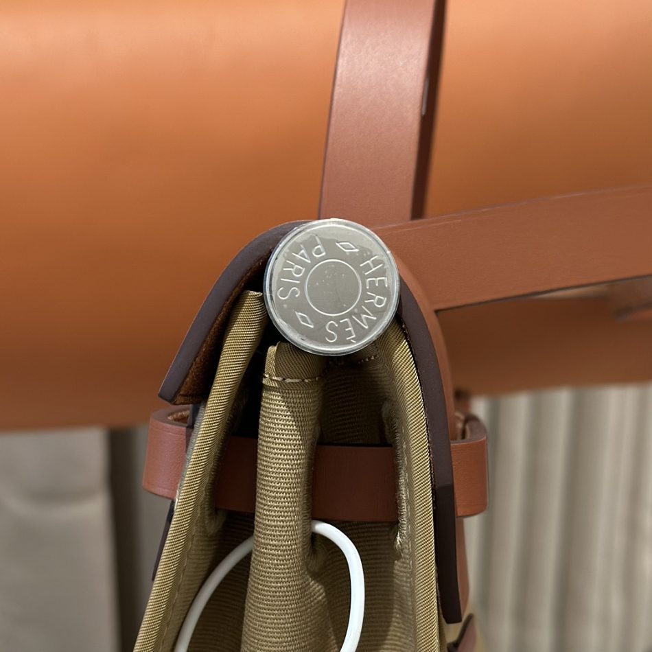 Replica Hermes Herbag 31cm Brown Canvas 9 Replica Hermes Herbag 31cm Brown Canvas - realistic designer-inspired fake bag