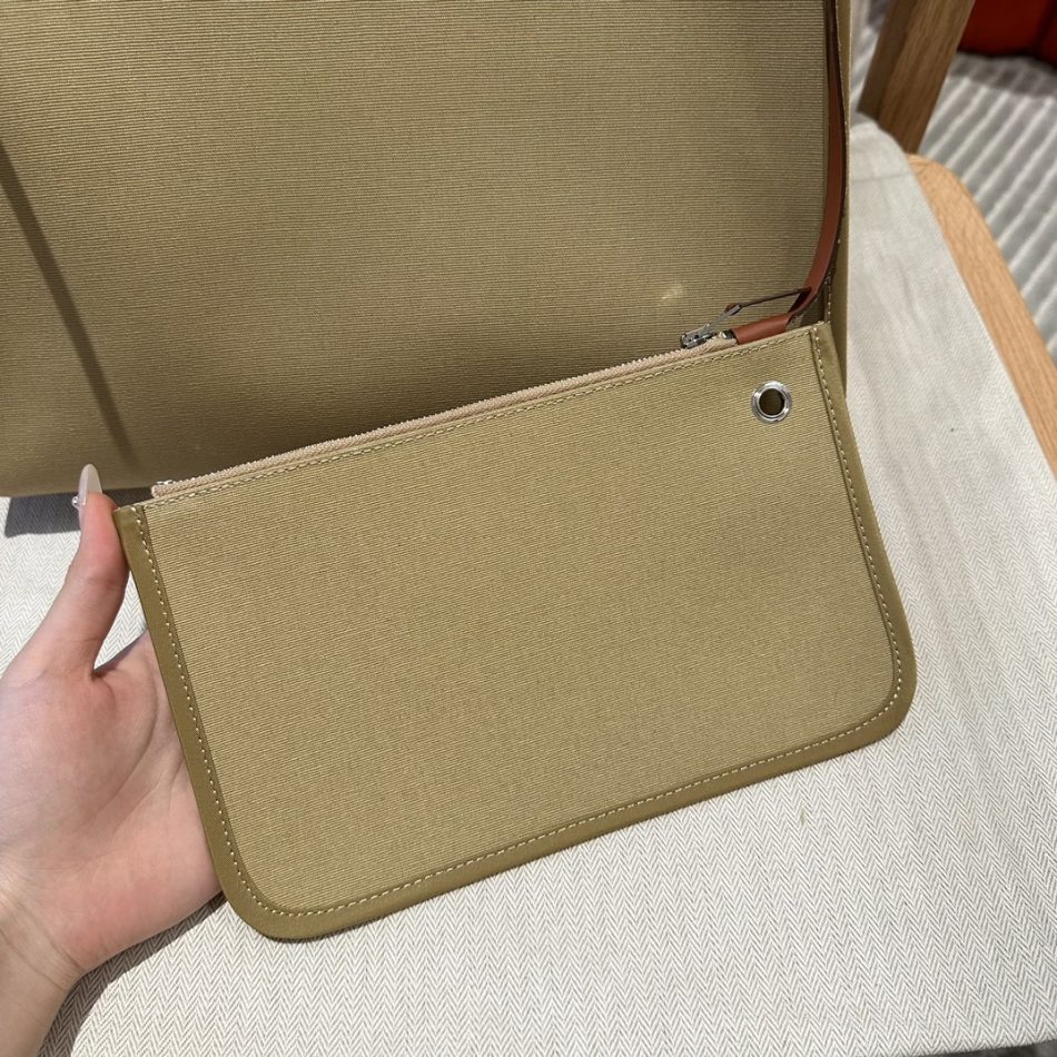 Replica Hermes Herbag 31cm Brown Canvas 10 Replica Hermes Herbag 31cm Brown Canvas - near-authentic luxury replica handbag