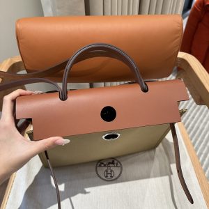 Replica Hermes Herbag 31cm Brown Canvas 16 Replica Hermes Herbag 31cm Brown Canvas - top-rated replica designer bag