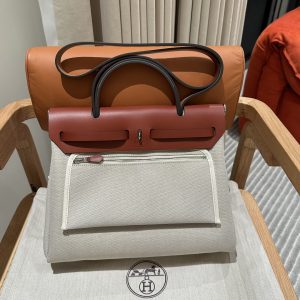 Replica Hermes Herbag 31cm Beige Red - best quality luxury bag dupe