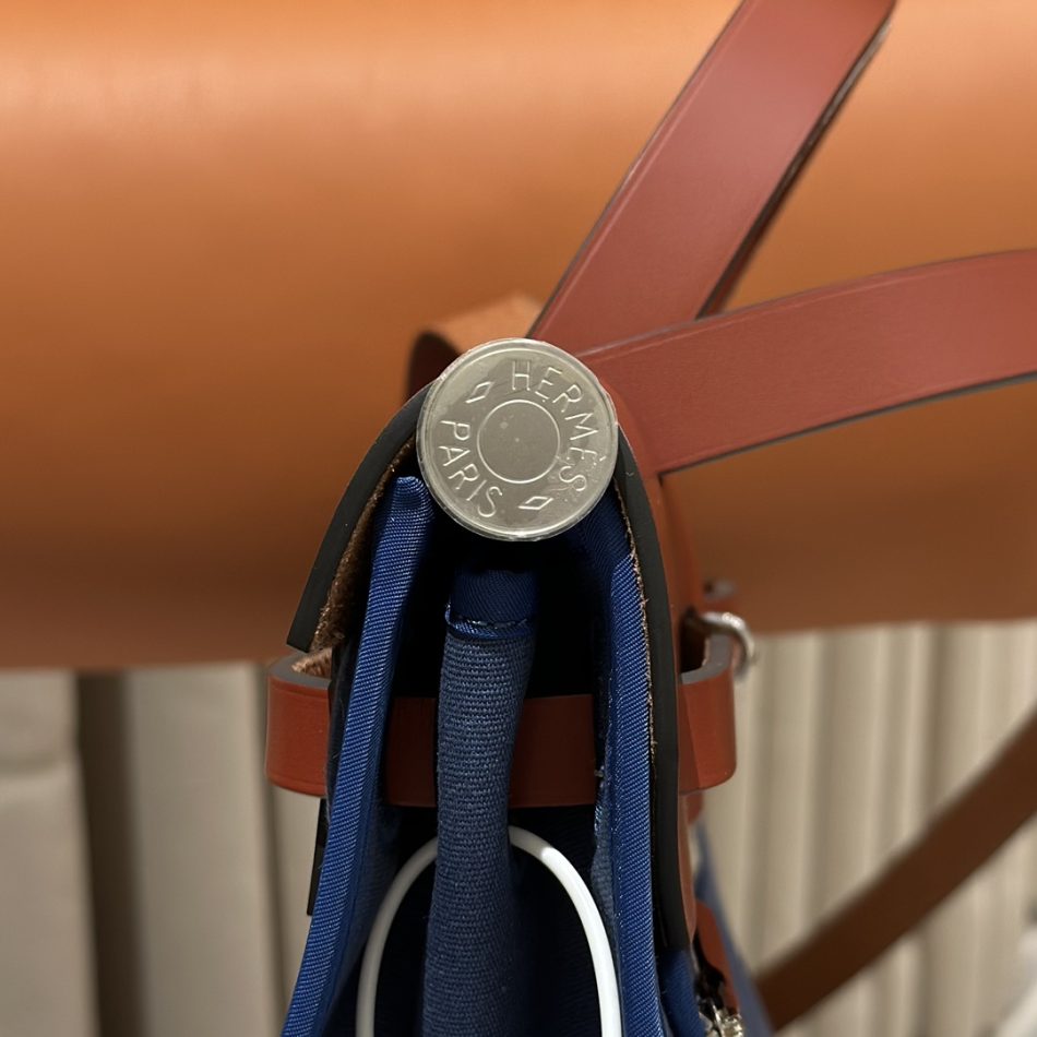 Replica Hermes Herbag 31cm Blue Canvas 6 Replica Hermes Herbag 31cm Blue Canvas - premium-grade designer purse dupe