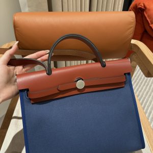 Replica Hermes Herbag 31cm Blue Canvas 7 Replica Hermes Herbag 31cm Blue Canvas - elite superclone designer purse