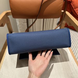 Replica Hermes Herbag 31cm Blue Canvas 8 Replica Hermes Herbag 31cm Blue Canvas - premium-grade designer purse dupe