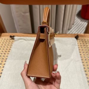 Replica Hermes Kelly Brown Epsom Gold 6 Replica Hermes Kelly Brown Epsom Gold - 1:1 designer replica handbag