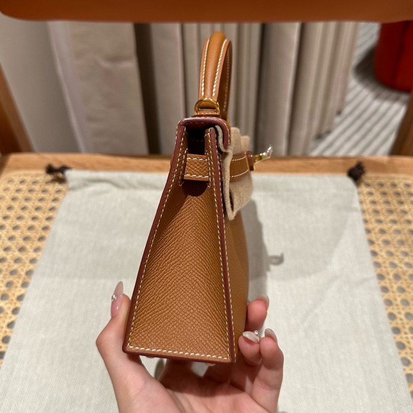 Replica Hermes Kelly Brown Epsom Gold 6 Replica Hermes Kelly Brown Epsom Gold - 1:1 designer replica handbag