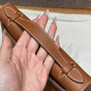 Replica Hermes Kelly Pochette Swift Brown 2 Replica Hermes Kelly Pochette Swift Brown - high-quality designer bag clone