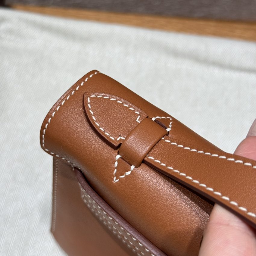 Replica Hermes Kelly Pochette Swift Brown 3 Replica Hermes Kelly Pochette Swift Brown - best quality luxury bag dupe