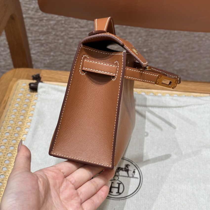 Replica Hermes Kelly Pochette Swift Brown 15 Replica Hermes Kelly Pochette Swift Brown - elite superclone designer purse
