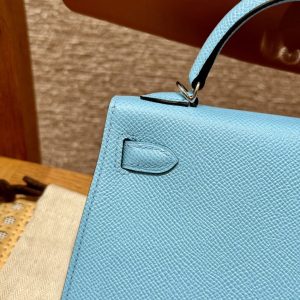 Replica Hermes Kelly Celeste Epsom 4 Replica Hermes Kelly Celeste Epsom - premium 1:1 fake handbag model