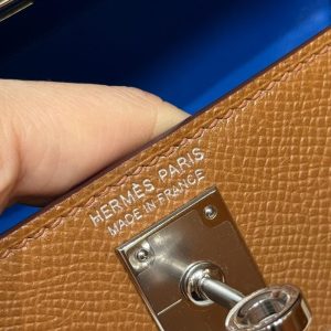 Replica Hermes Kelly Noir Blue Epsom - high-accuracy replica luxury purse