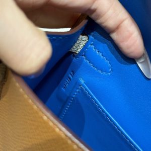 Replica Hermes Kelly Noir Blue Epsom - best quality luxury bag dupe