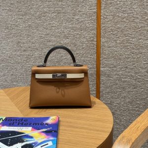 Replica Hermes Kelly Noir Blue Epsom - premium-grade designer purse dupe
