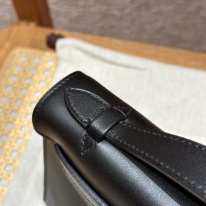 Replica Hermes Kelly Pochette Swift Black 8 Replica Hermes Kelly Pochette Swift Black - premium 1:1 fake handbag model