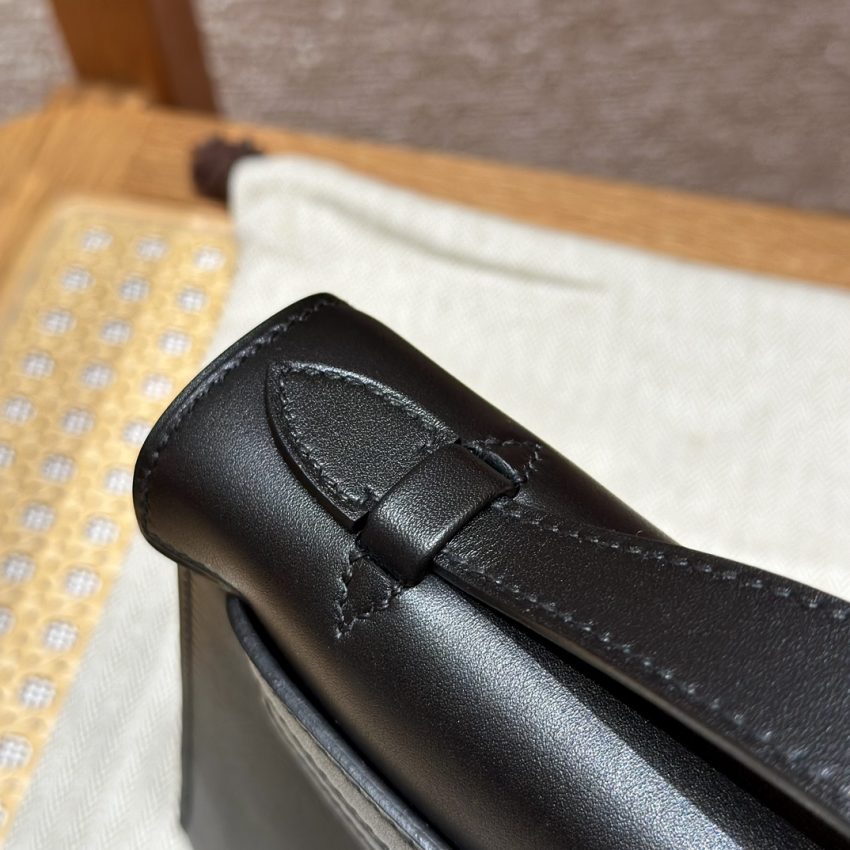 Replica Hermes Kelly Pochette Swift Black 8 Replica Hermes Kelly Pochette Swift Black - premium 1:1 fake handbag model