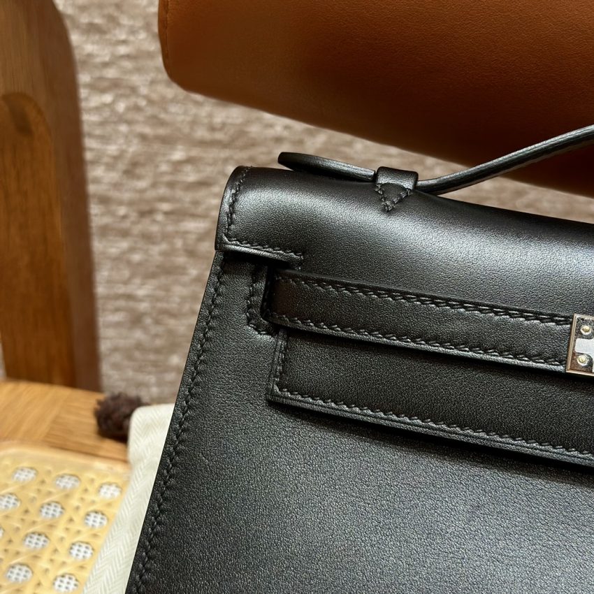 Replica Hermes Kelly Pochette Swift Black 9 Replica Hermes Kelly Pochette Swift Black - top-tier luxury replica shoulder bag