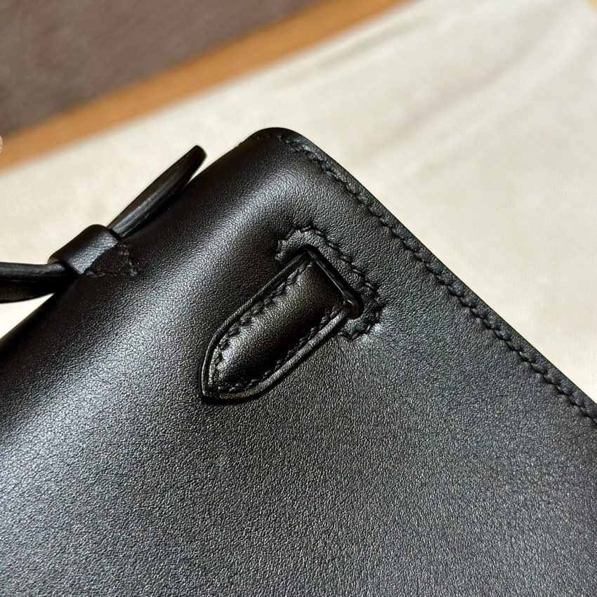Replica Hermes Kelly Pochette Swift Black 10 Replica Hermes Kelly Pochette Swift Black - realistic designer-inspired fake bag