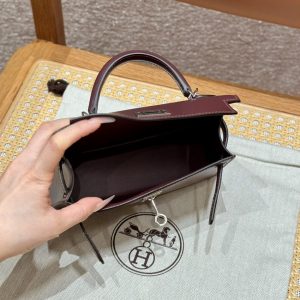 Replica Hermes Kelly Rouge Box Silver 4 Replica Hermes Kelly Rouge Box Silver - top-tier luxury replica shoulder bag