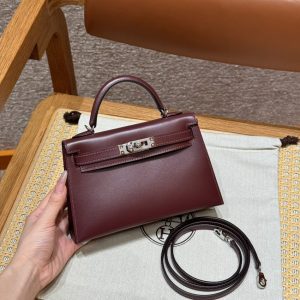 Replica Hermes Kelly Rouge Box Silver 1 Replica Hermes Kelly Rouge Box Silver - high-accuracy replica luxury purse