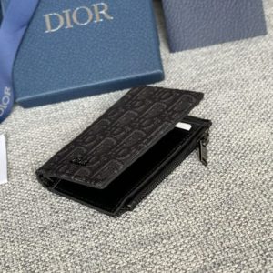 Replica Dior Zipper Card Holder Black 3 Replica Dior Zipper Card Holder Black - high-accuracy replica luxury purse