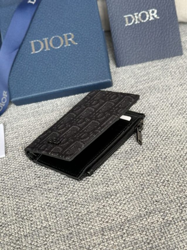 Replica Dior Zipper Card Holder Black 3 Replica Dior Zipper Card Holder Black - high-accuracy replica luxury purse