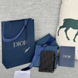 Replica Dior Zipper Card Holder Black 1 Replica Dior Zipper Card Holder Black - high-accuracy replica luxury purse