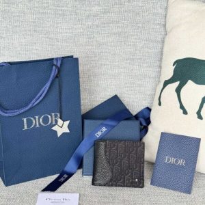 Replica Dior Jacquard Wallet Oblique Black 6 Replica Dior Jacquard Wallet Oblique Black - elite superclone designer purse