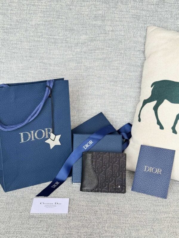 Replica Dior Jacquard Wallet Oblique Black 6 Replica Dior Jacquard Wallet Oblique Black - elite superclone designer purse