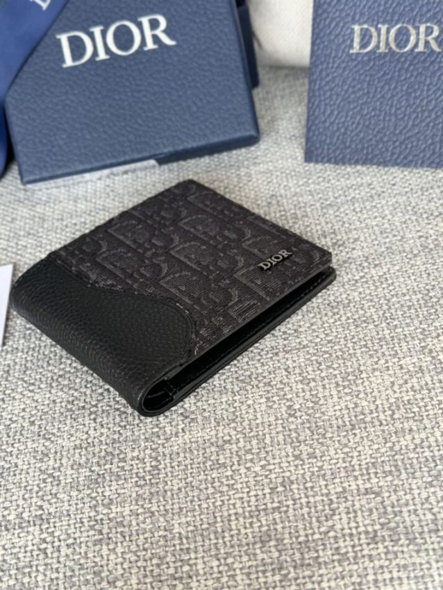 Replica Dior Jacquard Wallet Oblique Black 8 Replica Dior Jacquard Wallet Oblique Black - near-authentic luxury replica handbag