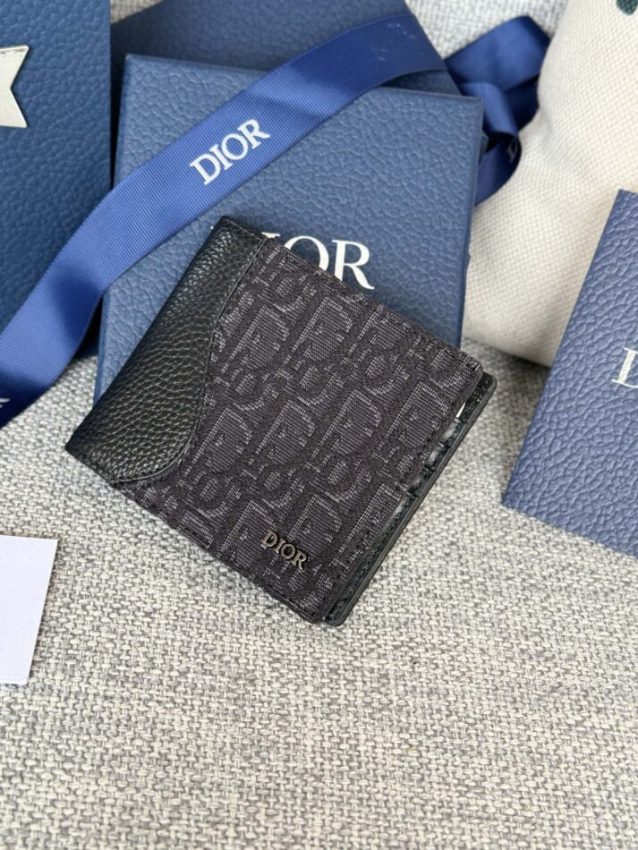 Replica Dior Jacquard Wallet Oblique Black 9 Replica Dior Jacquard Wallet Oblique Black - 1:1 designer replica handbag